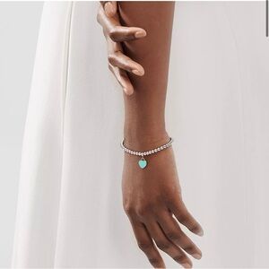 Tiffany Blue Heart Tag Bead Bracelet